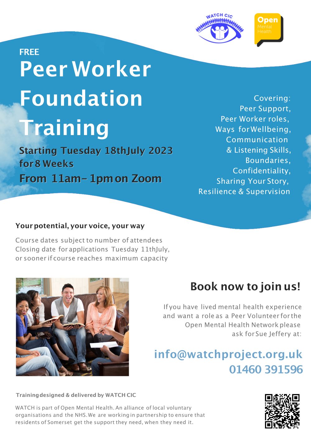 a Peer Worker Volunteer Open Mental Health