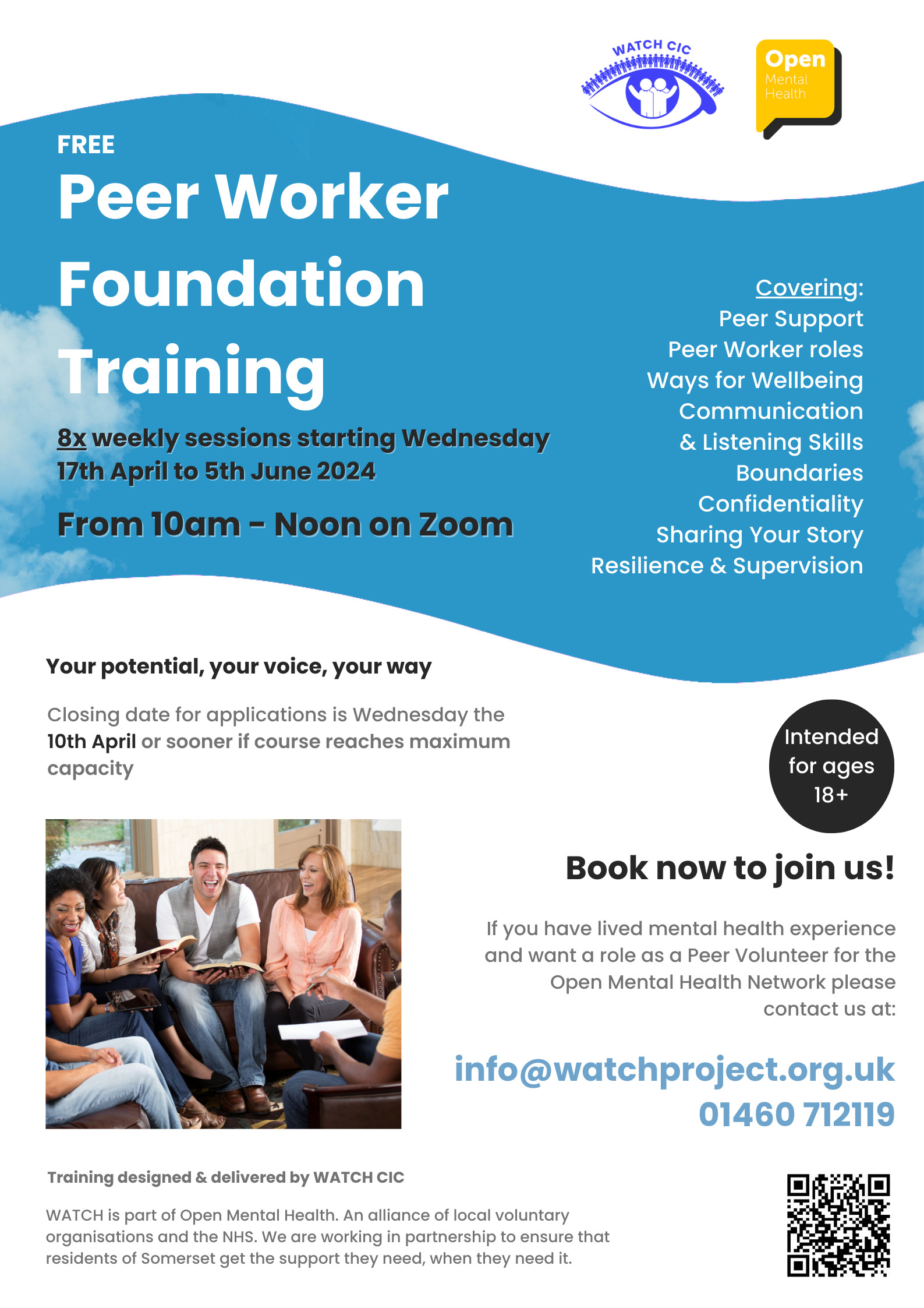 a Peer Worker Volunteer Open Mental Health